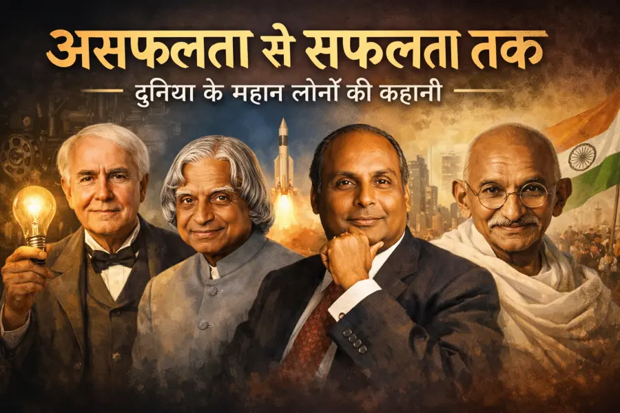 असफलता से सफलता तक: दुनिया के महान लोगों की कहानी |