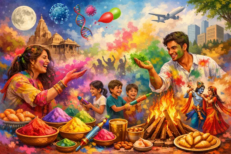 होली: रंगों का महापर्व – इतिहास, परंपरा, विज्ञान, संस्कृति और आधुनिक संदर्भ – GyaanDrishti
